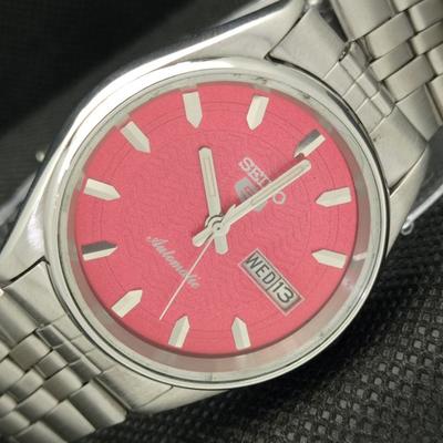 Б/У винтажные часы SEIKO 5 AUTOMATIC 6309A JAPAN MENS D/D RED 621e-a415947-2