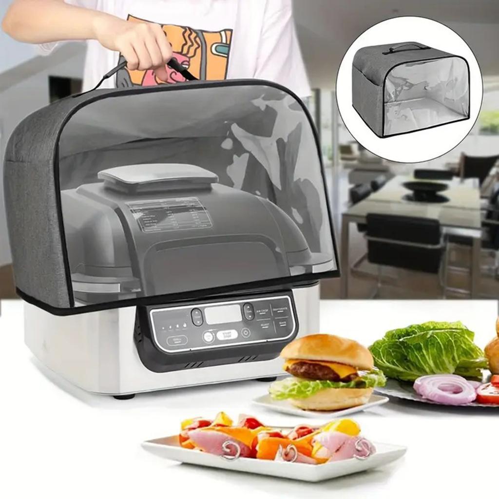 Toaster Dust Cover with Storage Pockets for Small Kitchen Appliance Fitments Washable Toaster Cover Clear Bread Machine Cover