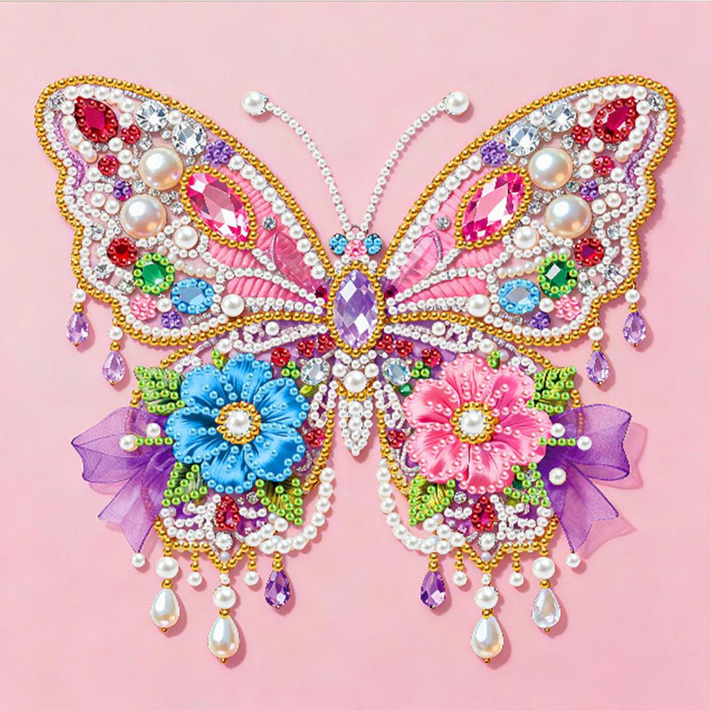 Картина «Алмазная мозаика с жемчугом» 25x25 см, сделай сам, для декора стены дома, с рамкой