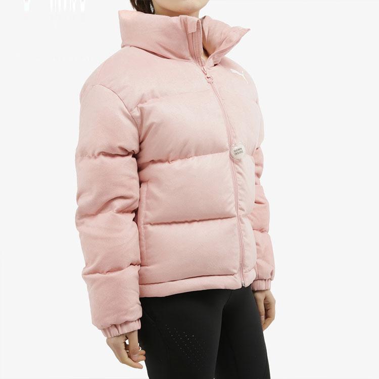 Puma Style 480 Down Jacket With Stand Collar And Zipper Women Outerwear Pink 581612-14