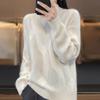 Women's Pullovers Fall Winter Soft Merino Wool Sweater Neck Thick Cashmere Sweater