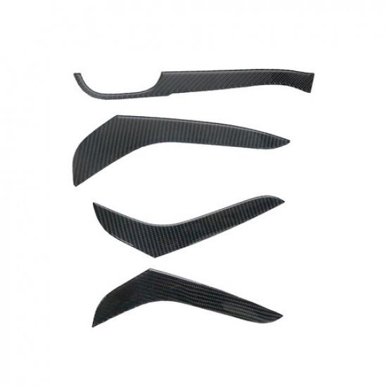 4Pcs For Volkswagen Passat Carbon Fiber Interior Door Armrest Panel Cover Trim