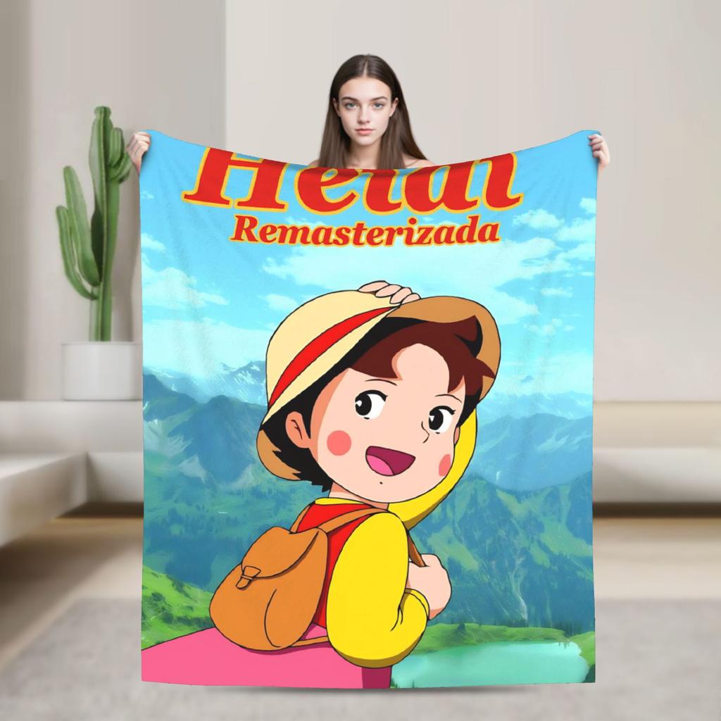 Heidi, Girl of the Alps  Blanket  Warm Print Plush Throw Blanket For Living Room Picnic Flannel Bedspread Bed Cover