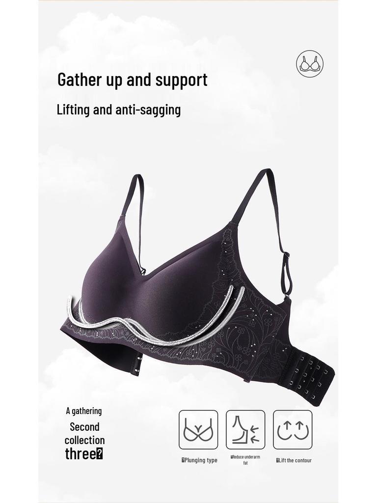 Бесшовный дышащий бюстгальтер с 3D-узором, предотвращающий провисание, для женщин