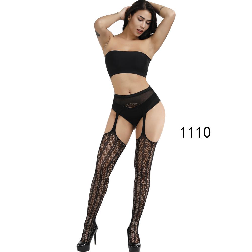 High-End Sexy Lingerie Fishnet Stockings with Non-Slip Garter, Nurse & Stewardess Style
