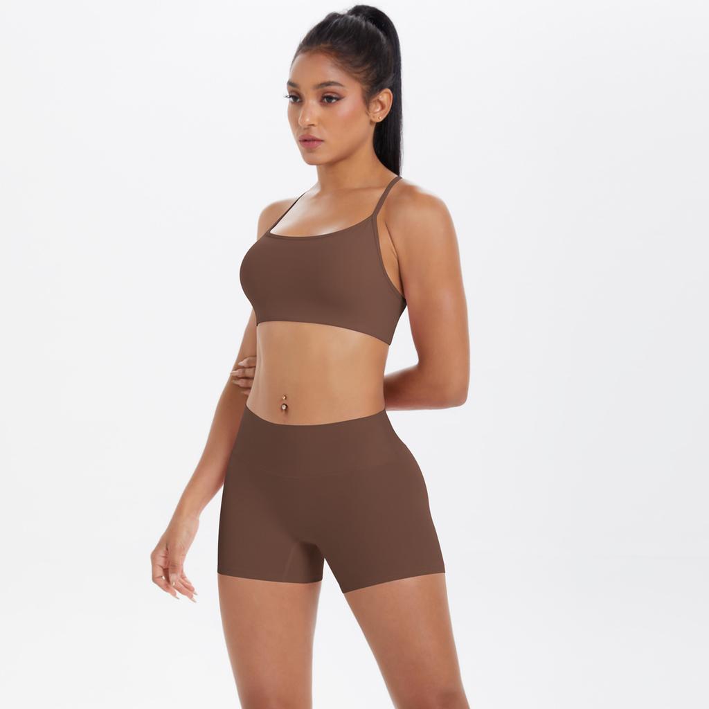 Новый спортивный костюм для отдыха на природе, вдохновленный облаками, для йоги, быстросохнущие облегающие шорты с перекрестной спинкой и эффектом лифтинга бедер, фитнес-комплект из двух предметов для женщин