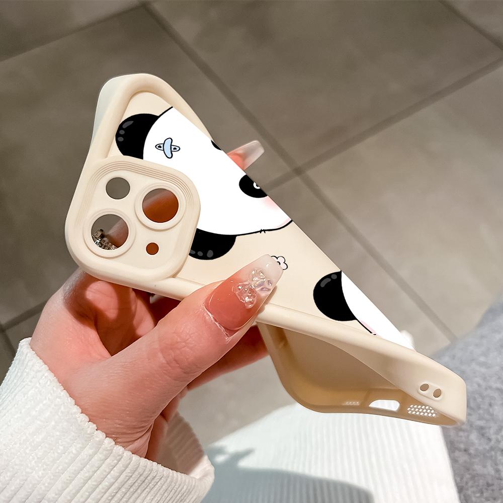 Чехол для телефона с милым рисунком панды для Realme OPPO Reno VIVO Infinix Tecno Oneplus, полное покрытие камеры, противоударный защитный резиновый мягкий чехол