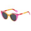 New Luxury Matching Colorful Cat Eye Sunglasses Women Personality Hollow Frame Design Casual All Match Men Glasses UV400