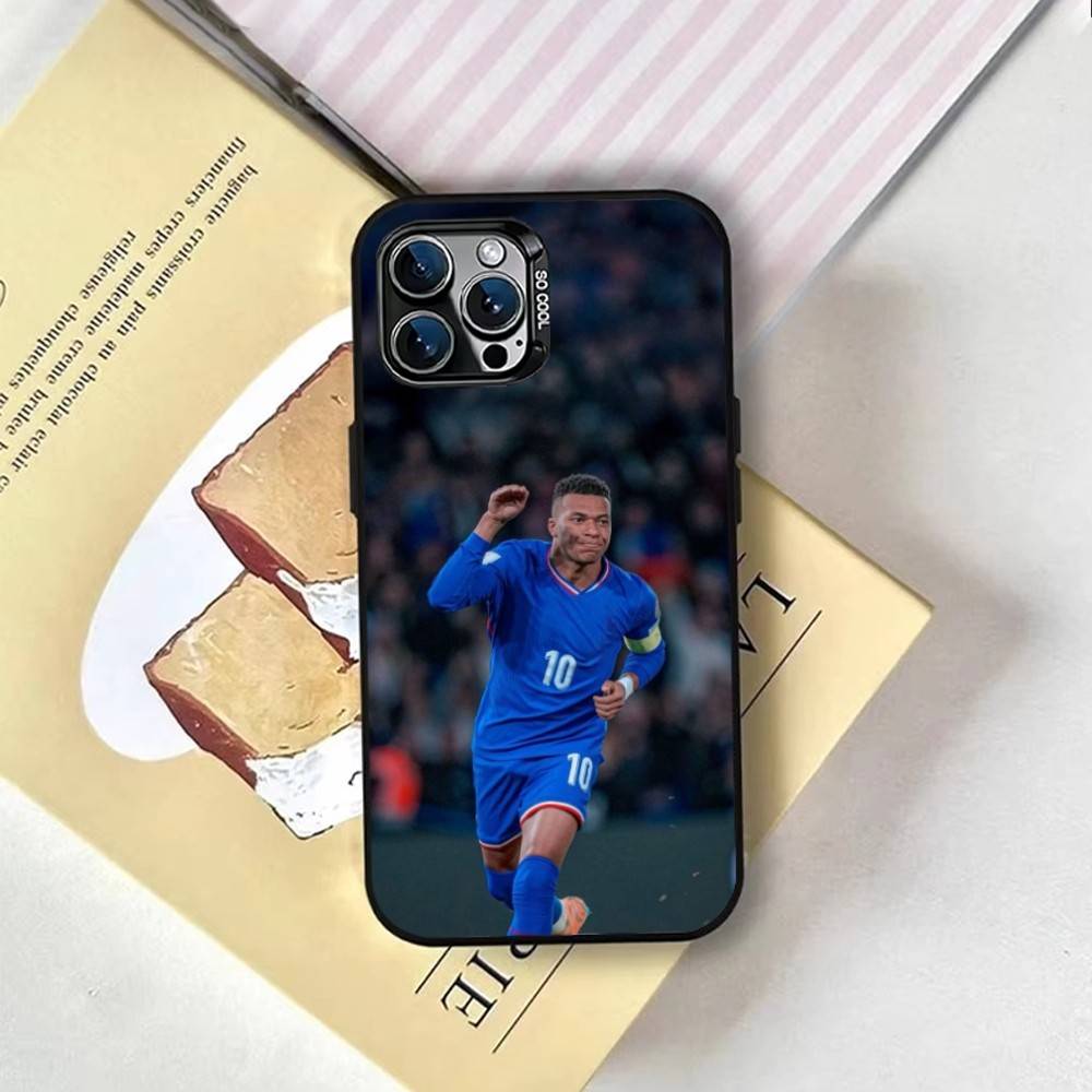 Чехол для телефона с изображением футбольной звезды K-kylian M-mbappe для iPhone 17,16,15,14,13,12,11 Plus,Pro Max,XS, Цветной Серебристый Черный Чехол