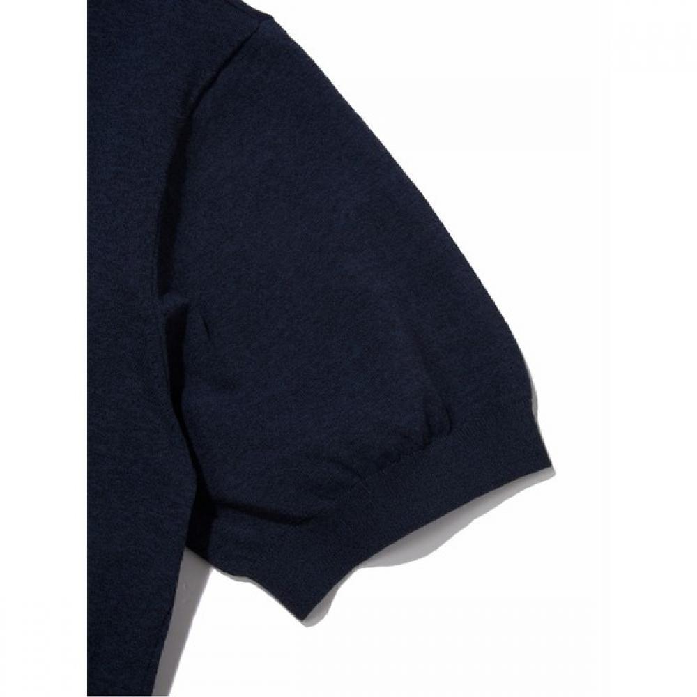 Eider Мужской свитер цвета морской волны с коротким рукавом Dmm23264