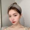 Non Slip Flower Lattice Wide Side Knot Headband Korean Head Wrap Women Hair Hoop Grid Hairbands