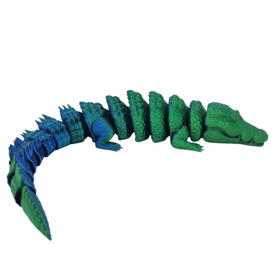 3D Printed Crocodile Toy Articulated Crocodile Ornament with Moveable Joints Anxiety Relief