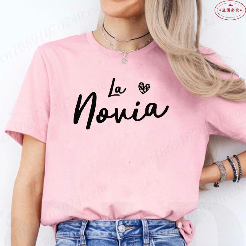 Spanish Team Bride Squad T-Shirt Woman Bachelorette Party Blouses Girl Single Farewell Tops Bridal Wedding Short Sleeve Tees