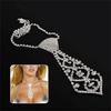 Wonderful Sexy Bling Rhinestone Tie Necklace For Prom Bridal Party