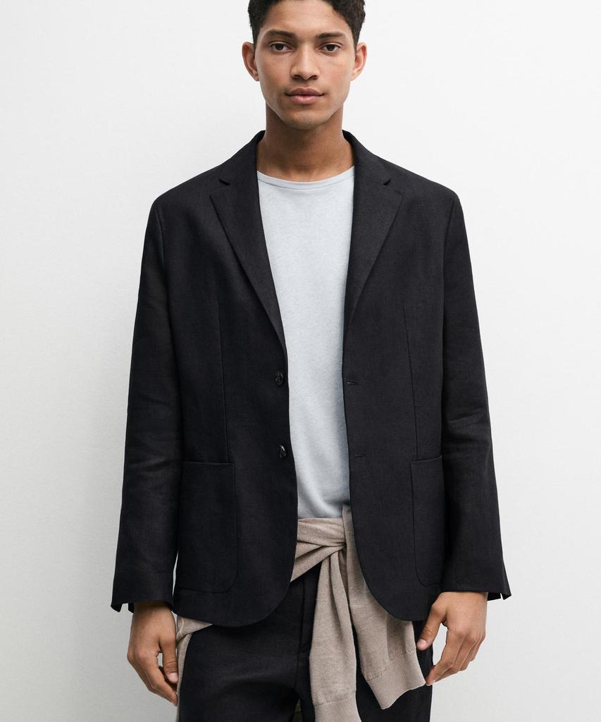 Massimo Dutti Linen Suit Blazer