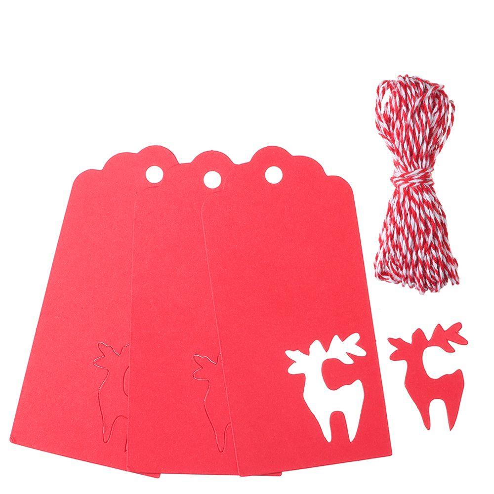 Supplies Gift Wrapping Xmas Tree Christmas Card Label Kraft Paper Tags Snowflake Thanks Tag