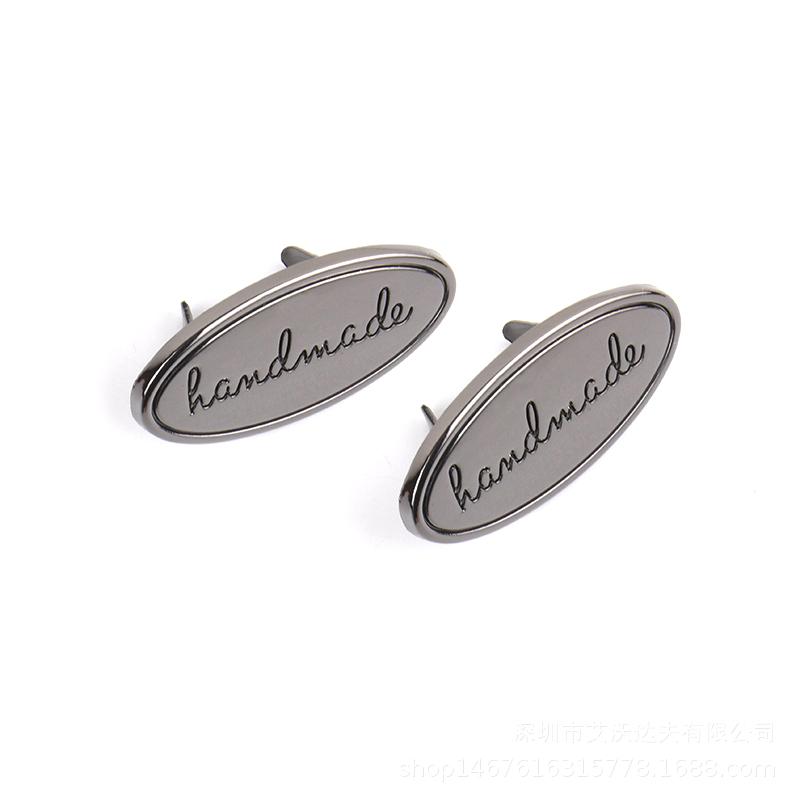 5 шт. Металлические бирки ручной работы Золотой Серебряный цвет Бирки для ремесел Одежды Бирки для сумок Кошельков Ручная работа С принтом букв Сделай сам Швейные бирки