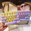 Cute Portable Decompression Toy 26 Key Sensory Push Button Toy Fashion Bag Pendant for Daily Time Killing