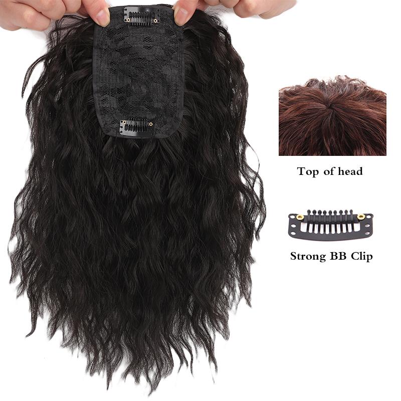 Новый синтетический зажим для волос Concubine на макушке головы, сменный блок, закрытие парика, заколка для завитков кукурузы, наращивание волос, белое золото