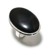 Солнечный обсидиан Ручная работа 925 стерлинговое серебро Ювелирное кольцо Размер 7 R9n44