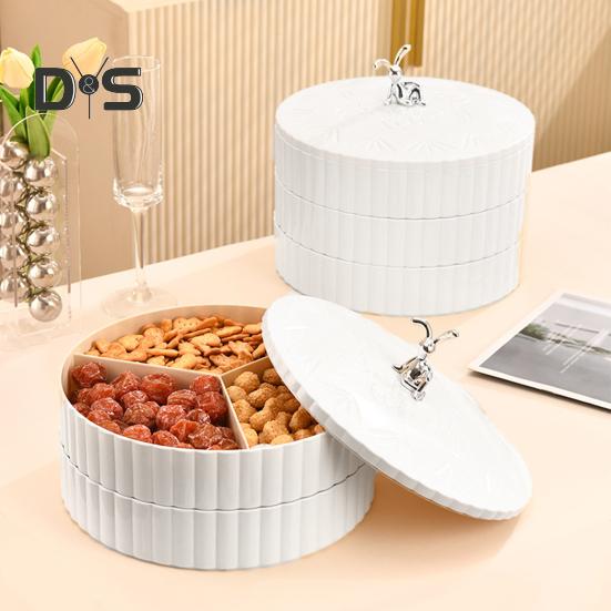 Коробка для сухофруктов с влагонепроницаемой крышкой, многослойная многофункциональная коробка для хранения продуктов большой емкости
