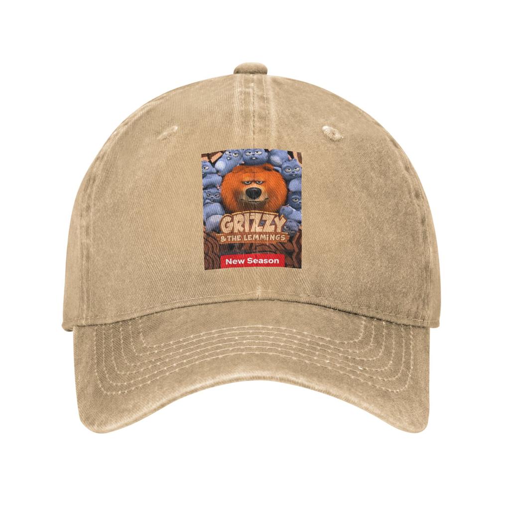 Animation Grizzy and the Lemmings Cartoon Anime Denim Fabric Cap Casual Baseball Caps Hat Summer Unisex Baseball Hats