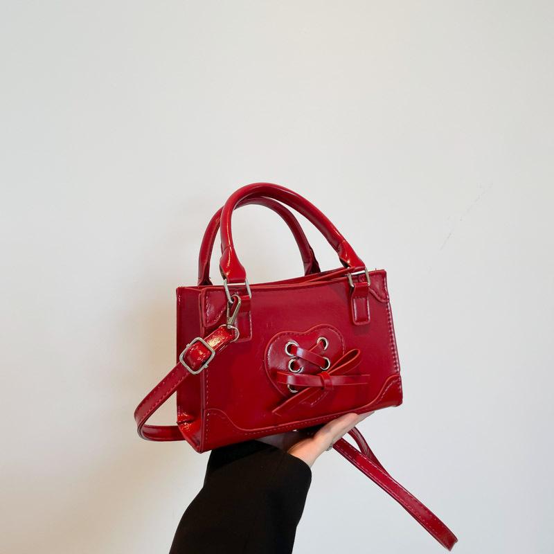 Легкая Роскошь Высокая Ценность Плечевая Маленькая Квадратная Сумка Осенняя Мода Бант Простая Повседневная Сумка Мессенджер