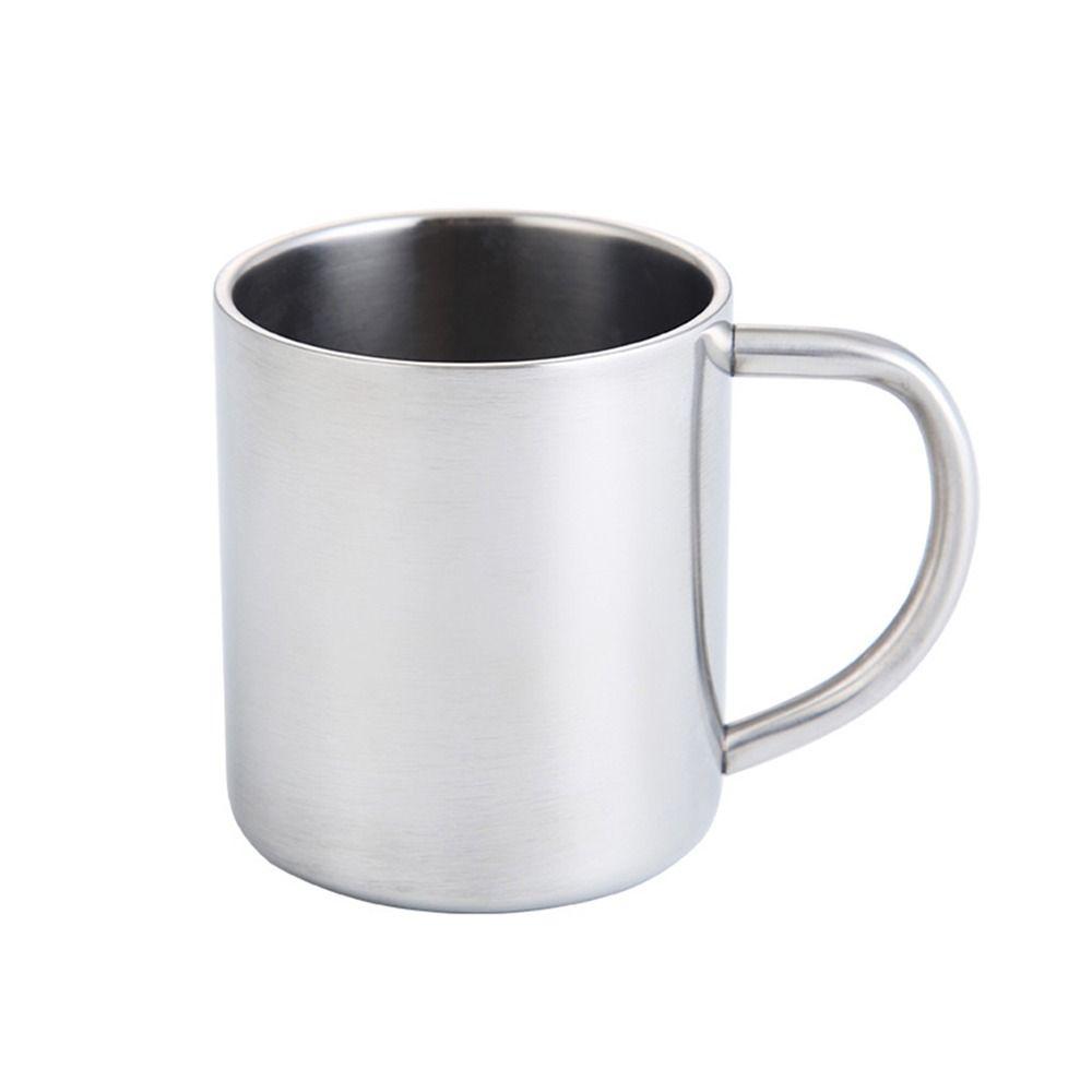 Чашка для чая с двойной стенкой и ручкой из нержавеющей стали, кружка для кофе, кружка для путешествий