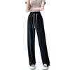 Lazy Fu Yamamoto Pants for Women In Spring and Summer New High-waisted Small Acetate Straight-leg Pants Lazy Wind Ice Silk Wide-leg Pants