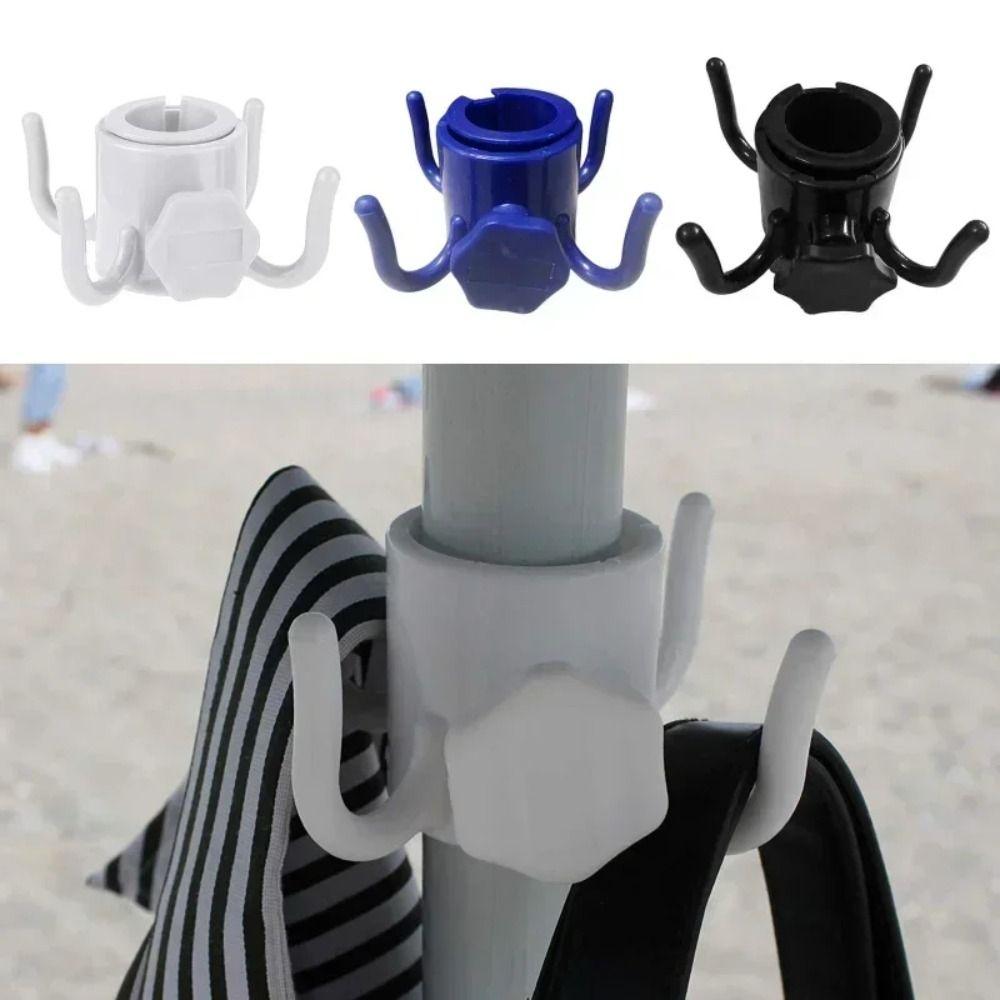 Portable Outdoor Beach Umbrella Hooks Hanger Versatile Space-saving Four-corner Hook Useful Wear-resistant Umbrella Accessories