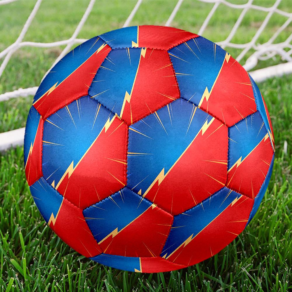 1pc Superhero Background Theme Soccer Ball Football, Size 5, Lightweight PVC, Durable Outdoor Training Soccer Ball, Gift m61490