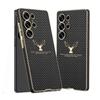 Ударопрочный чехол для телефона Galaxy S25 Ultra с рисунком оленя для Samsung Galaxy S25 Ultra, защитный чехол из гальванизированной кожи