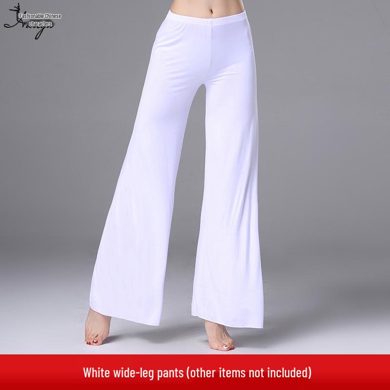 Женские свободные драпированные модальные брюки широкие от бедра для танцев и йоги 2025