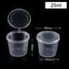 50pcs Sauce Cup Containers Disposable Sauce Cup One-piece Sauce Dispensing Box