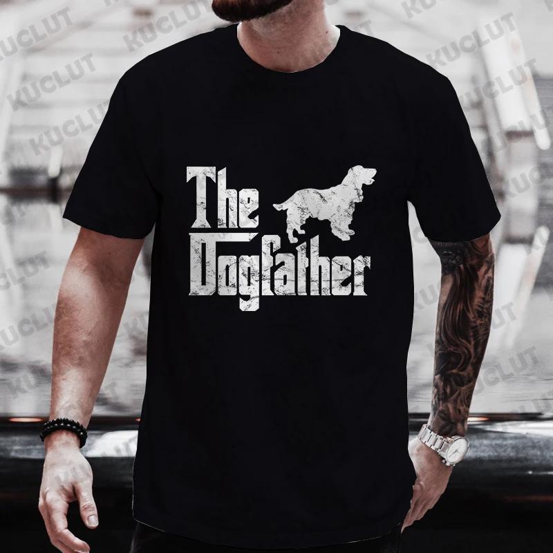 Casual T-Shirt for Men Funny The Dog Father Golden Retriever Godfather Oversized Mens T-Shirt Funny Fashion Summer Clothes