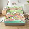 Мультяшная простыня на резинке для младенца, подростка с покрывалом, эластичное постельное белье, милая цифровая печать, покрытие с щенком