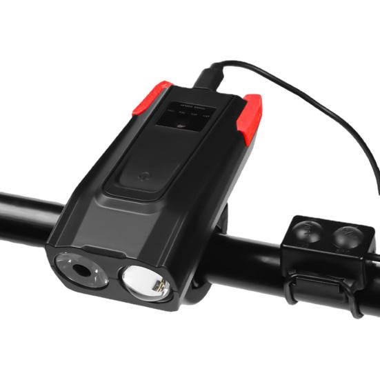 High Lumens Super Bright Bicycle Light with High Decibel Electric Horn Waterproof Rechargeable Simple Installation LED Bike Light