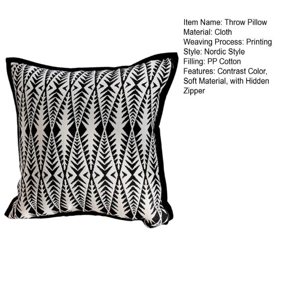 Наволочка со скрытой молнией, наполнитель из полипропилена и хлопка, контрастный цвет, офисный диван