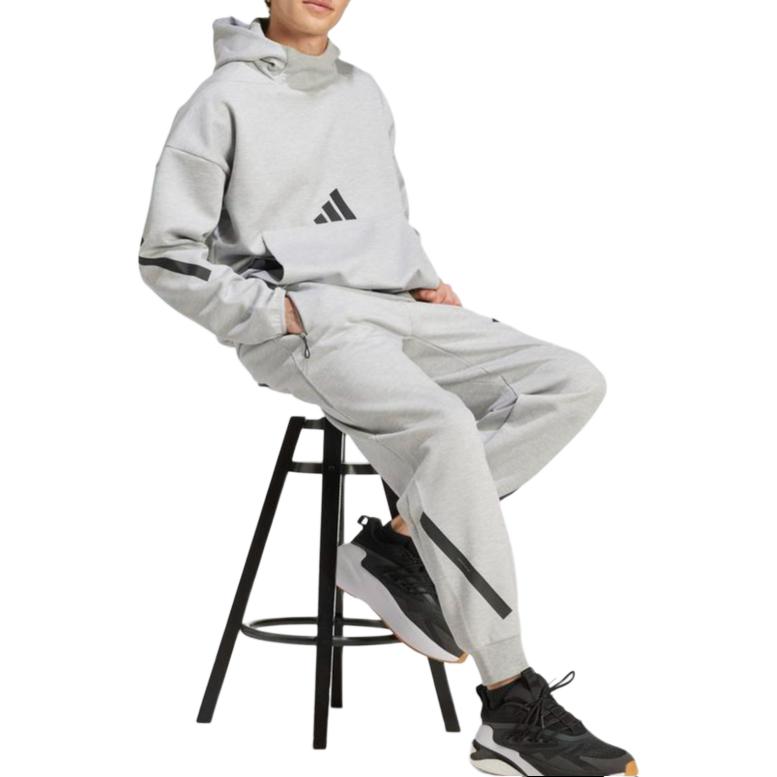 Adidas ЗНЕ. Брюки модные с логотипом стильные спортивные трикотажные брюки на шнурке в стиле ретро мужские брюки средне-серые JF2446