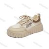 Women's Flats 2025 Summer New Lace Up Mesh Breathable Height Increase Casual Shoes Fashion Comfortable Non Slip Vulcanized Shoes