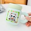 Small Gift Box Ceramic Cup Cartoon Cat Mug with Lid High Value Water Cup Dustproof Porcelain Cup Household Set