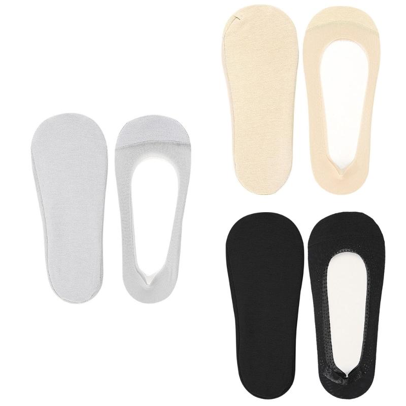 Women's Lightweight Invisible Liner Socks For Shallow Shoe Cotton Blend Mesh Fabric Nonslip Summer Footwear Accessories