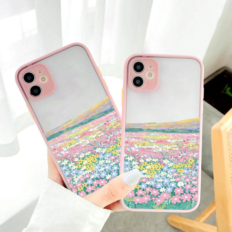 Field Flower Jungle Fresh Scenery Phone Case For iphone 16 14 11 12 13 15 Pro Max Mini 7 8 Plus SE2 XR XS Shockproof Cover Funda