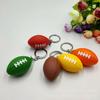Mini Keychain Pendant Simulation Realistic Rugby Decor Decorative Anti-fall Ornamental Rugby Key Ring Pendant Outdoor Supply