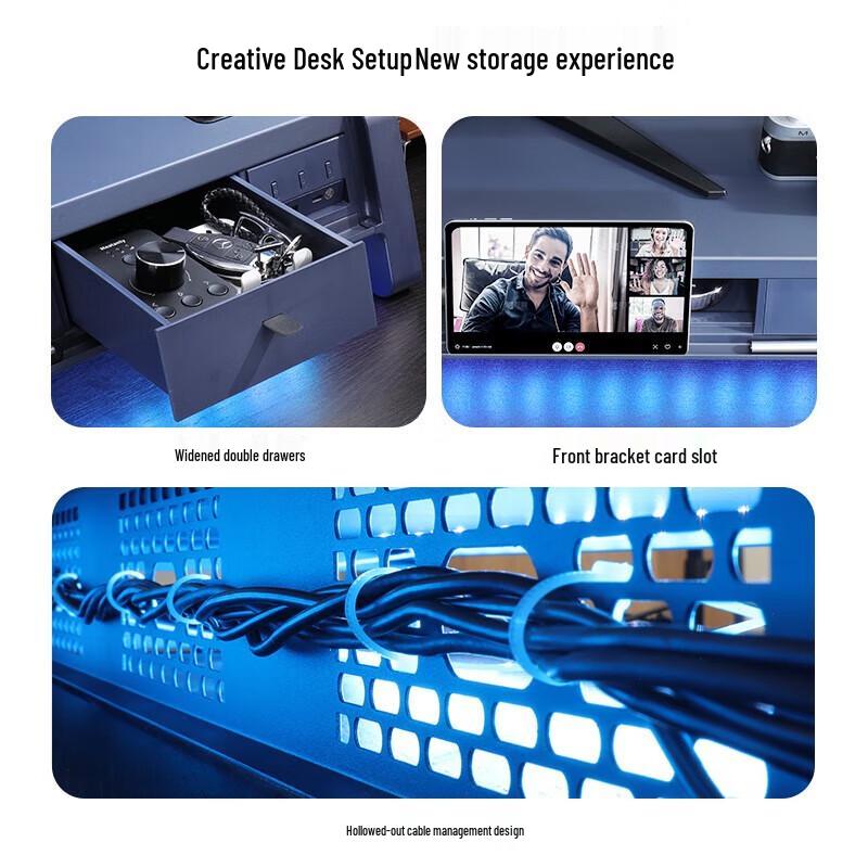 Luvway Удлиненная металлическая подставка для монитора с USB 3.0 концентратором и быстрой зарядкой