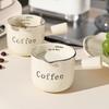 GIANXI 90ML Ceramics Coffee Cup With Handle Household Small Counting Cup Milk Coffe Tea Mug Espresso Cups Coffeeware Teaware