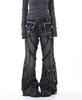 Women's Washed Micro-Flare Jeans with Frayed Edges and 3D Pockets