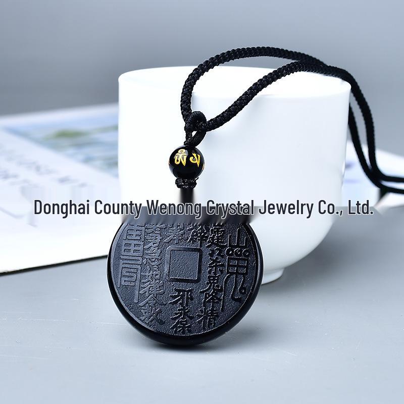 Натуральный Обсидиан Горный Призрак Подвеска Брелок Шарм Камень Украшение