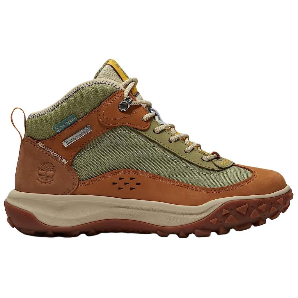 Timberland Motion 7 Кожаные Водонепроницаемые Удобные Модные Ботильоны Женские Ботинки для Улицы Коричневый Зеленый A423G-754
