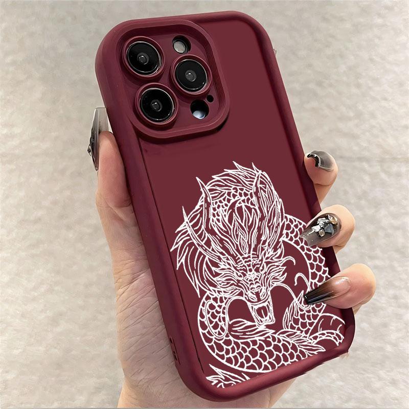 Чехол для Realme C51 C53 C55 C61 C63 C65 C67 C11 C17 C20 C25Y C12 C25S Полный комплект Ударопрочный Силиконовый Мягкий Чехол для Телефона с Рисунком Дракона